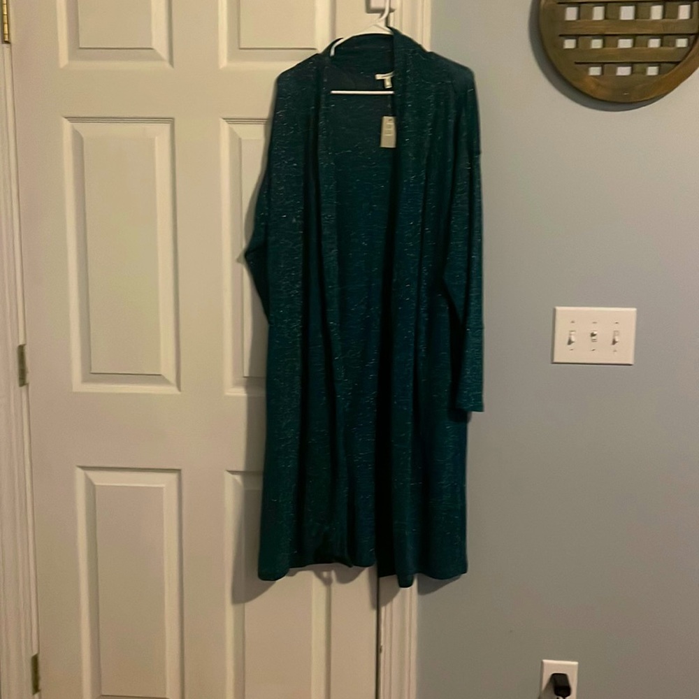 Size XXL green glitter cardigan